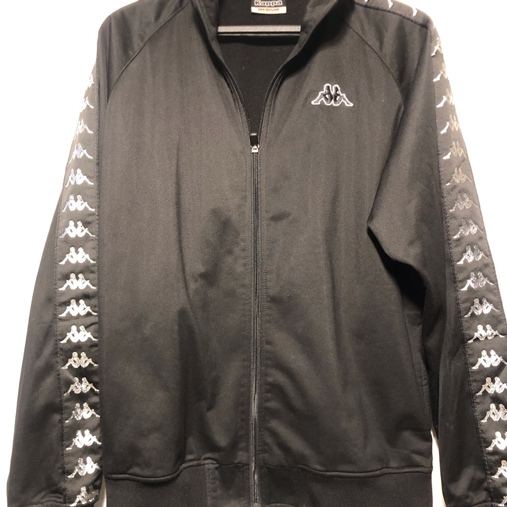 Kappa Men's Black Logo Track Jacket